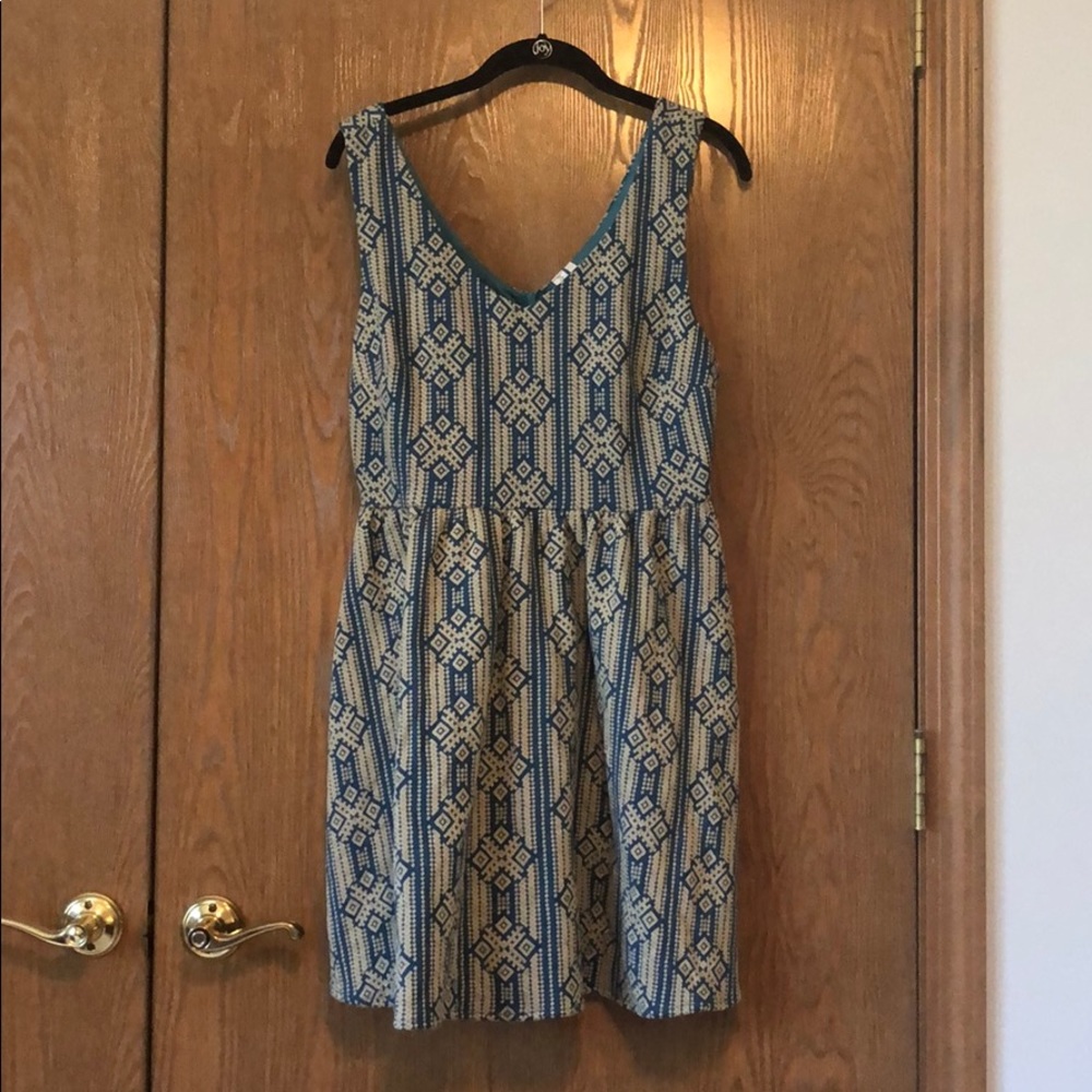 Graphic print skater dress